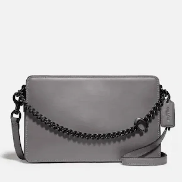 NWT Coach Signature Chain Leather Crossbody Bag - Picture 14 of 14